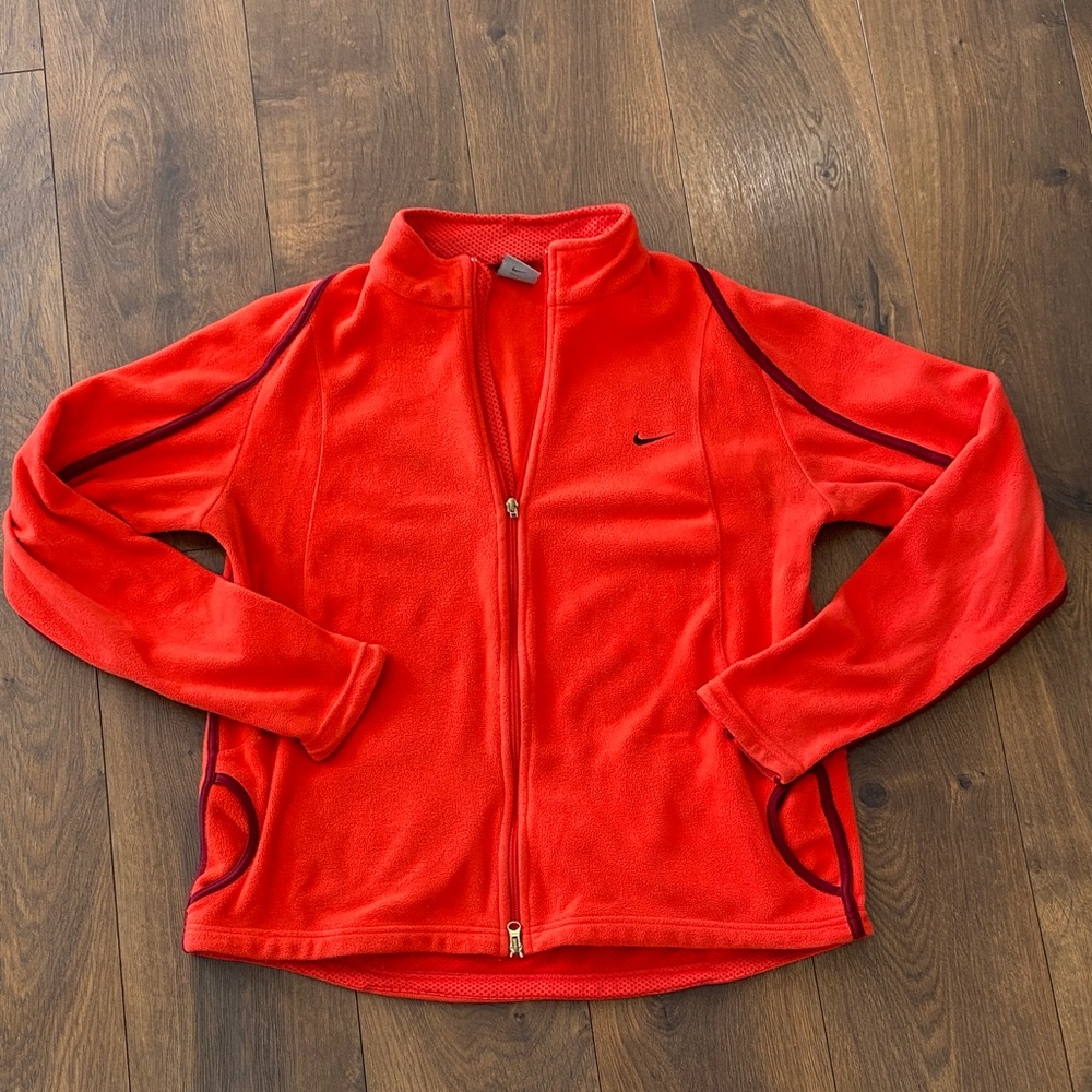 Nike Therma-FIT Orange Fleece Zip Up Hoodie Pockets XL 16–18